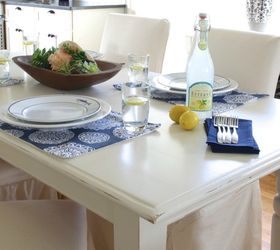 thrifted farm table makeover, painted furniture