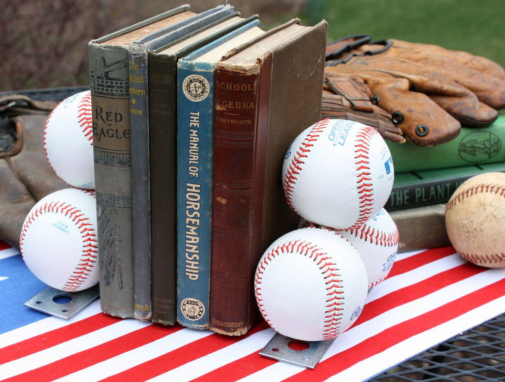 diy baseball bookends, crafts, diy, repurposing upcycling