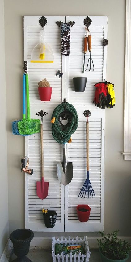 12 clever garage storage ideas from highly organized people, Organize everything on an old door