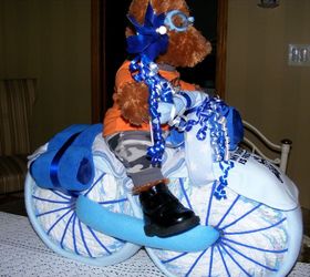 diaper motorcycle baby shower gift