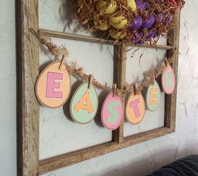 happy easter banner, crafts, easter decorations, seasonal holiday decor