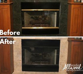 update your brass fireplace trim and outdated fireplace tile, fireplaces mantels, how to, painting