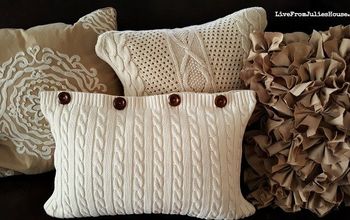 Thrift Store Sweater Pillow Covers Tutorial