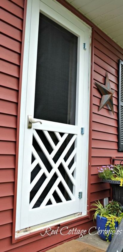 s 11 quick and easy curb appeal ideas that make a huge impact, curb appeal, Build your own pretty screen door
