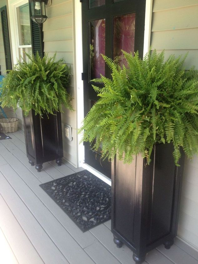 s 11 quick and easy curb appeal ideas that make a huge impact, curb appeal, Upcycle old doors into tall porch planters