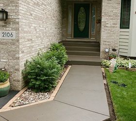 s 11 quick and easy curb appeal ideas that make a huge impact, curb appeal, Restain a dried out concrete walkway
