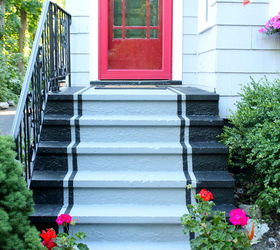 s 11 quick and easy curb appeal ideas that make a huge impact, curb appeal, Add a chic pattern to your porch stairs