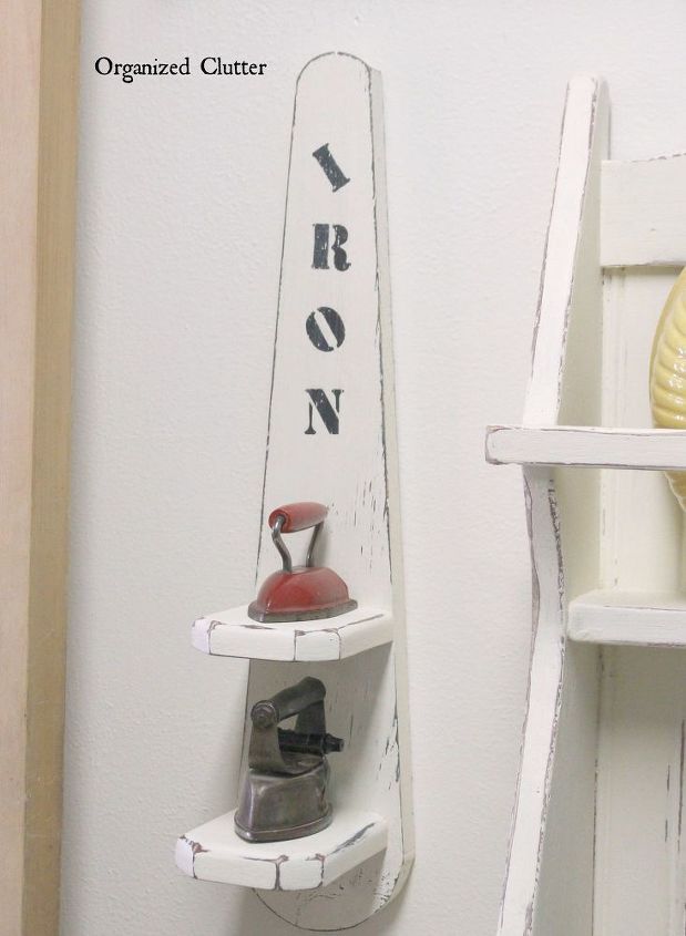 miniature iron display shelf, repurposing upcycling, shelving ideas