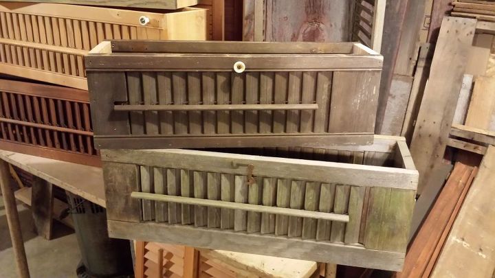 repurposed shutter box planters, container gardening, diy, gardening, repurposing upcycling, woodworking projects