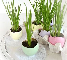 25 quick easter egg ideas that are just too stinkin cute, Make tiny standing egg planters
