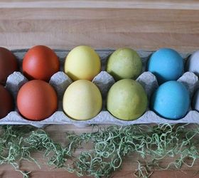 25 quick easter egg ideas that are just too stinkin cute, Dye eggs in bright natural hues