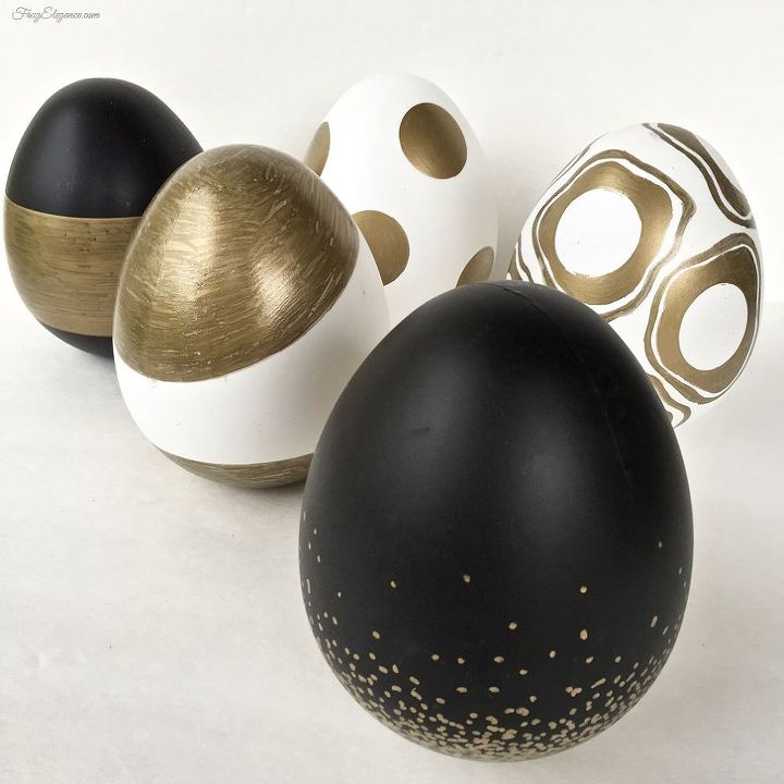 25 quick easter egg ideas that are just too stinkin cute, Add chic details with gold Sharpies