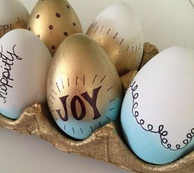 25 quick easter egg ideas that are just too stinkin cute, Spray paint eggs for a sweet shimmery finish