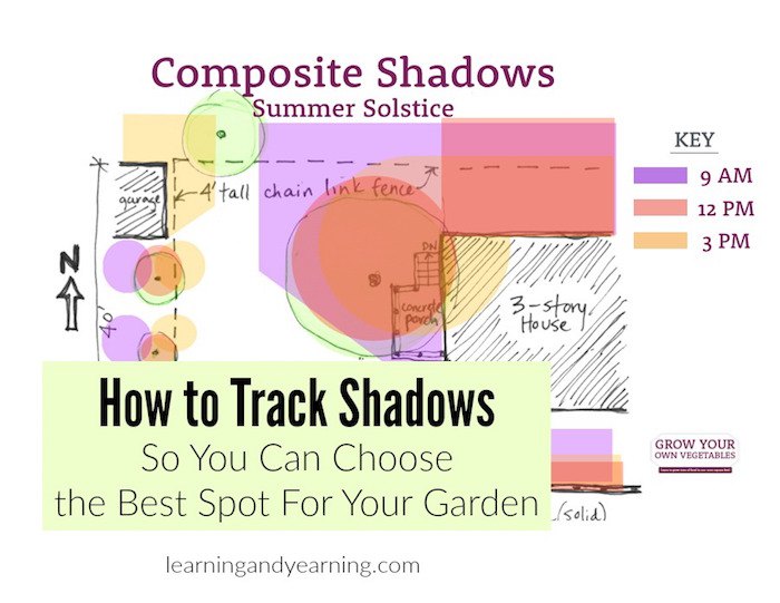 como rastrear as sombras para escolher o melhor lugar para o seu jardim