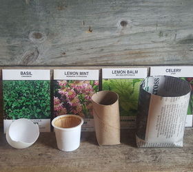 5 easy diy seed starter cup ideas, container gardening, gardening, repurposing upcycling