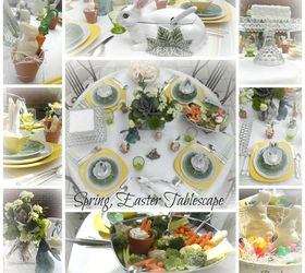 spring easter tablescape with source list, easter decorations, seasonal holiday decor