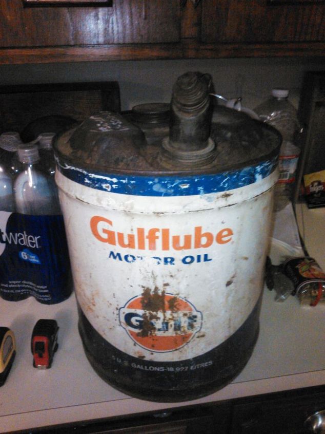 repurposed gulf oil canister, lighting, repurposing upcycling