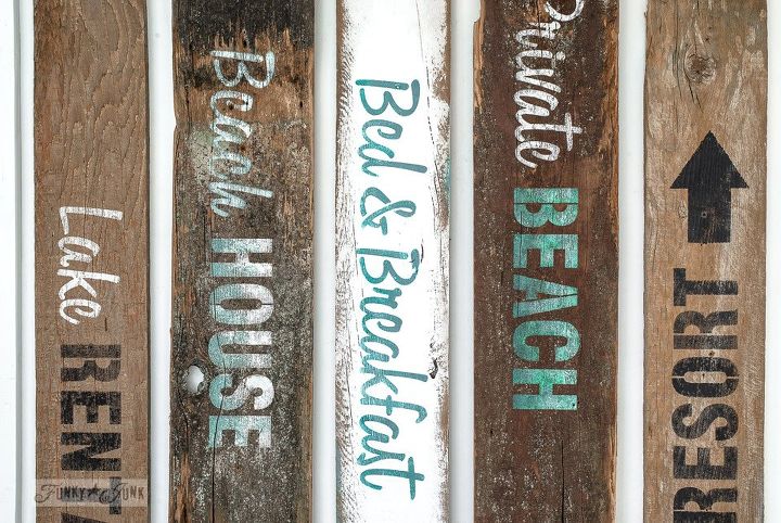 instant beach signs from old fence boards, crafts, fences, how to, repurposing upcycling, wall decor