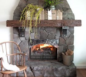 a mantel gets springed up with one wood scrap happy window box, fireplaces mantels, repurposing upcycling, woodworking projects
