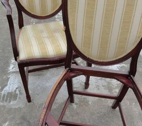 Asiento de estilo francés DIY hecho con dos sillas viejas
