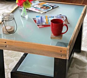 15 pallet coffee tables that look way too good to be diy, Make the frame for a frosted glass tabletop