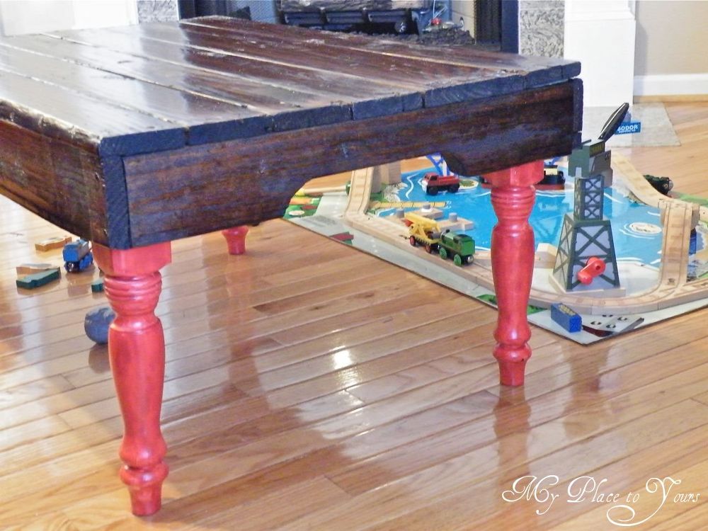pallet coffee look legs tables too way diy good furniture hometalk add shockingly better things when start table painted