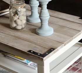 15 pallet coffee tables that look way too good to be diy, Whitewash boards for a pale farmhouse look