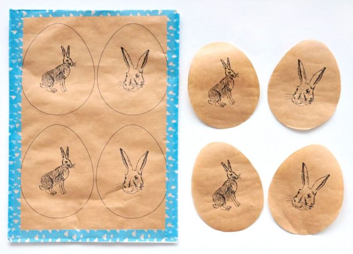 papel de embrulho recheado de doces ovos de pscoa e papel de embrulho