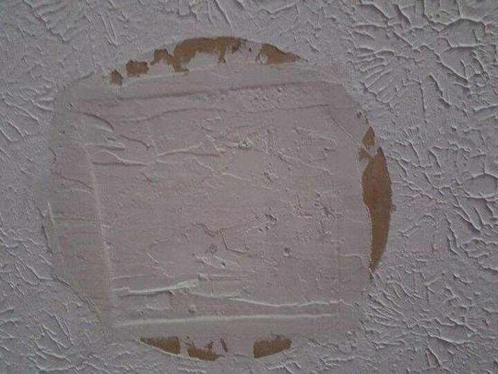 q removed wood burner now a patch on ceiling, cleaning tips, house cleaning, wall decor