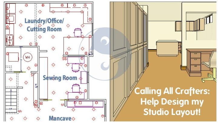 q calling all crafters help me decide the layout of my studio, architecture, craft rooms