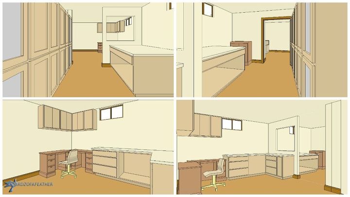 q calling all crafters help me decide the layout of my studio, architecture, craft rooms, Sewing and cutting room flipped