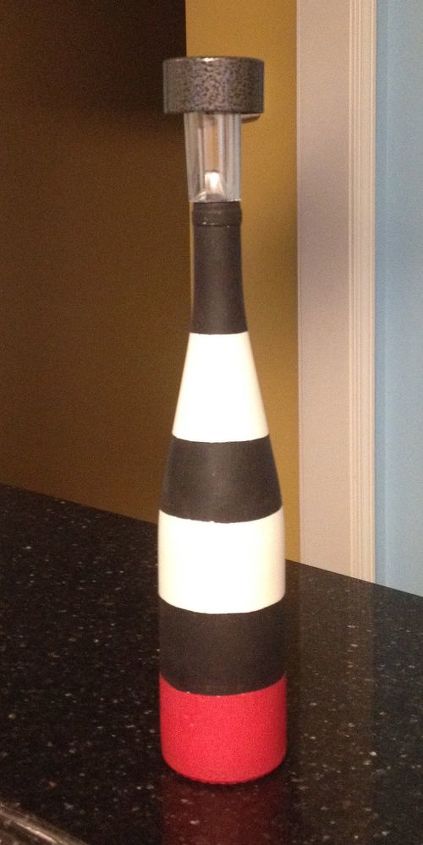 it doesn t look right what should i do to my wine bottle lighthouse, Solar light only
