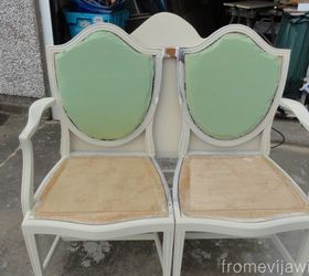 diy french style seat made from two old chairs, diy, painted furniture, repurposing upcycling, woodworking projects