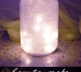 diy glitter fairy mason jar light