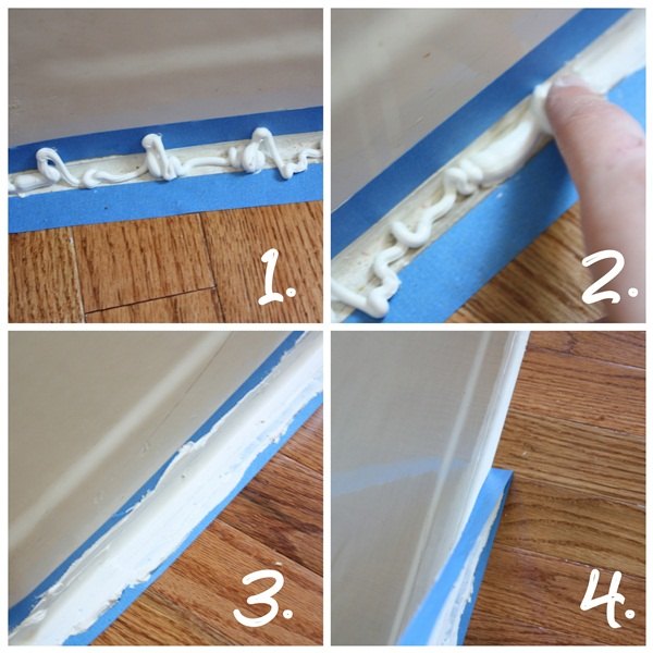 15 de los trucos caseros ms populares de internet, Consiga una l nea de calafateo perfecta en todo momento con cinta adhesiva