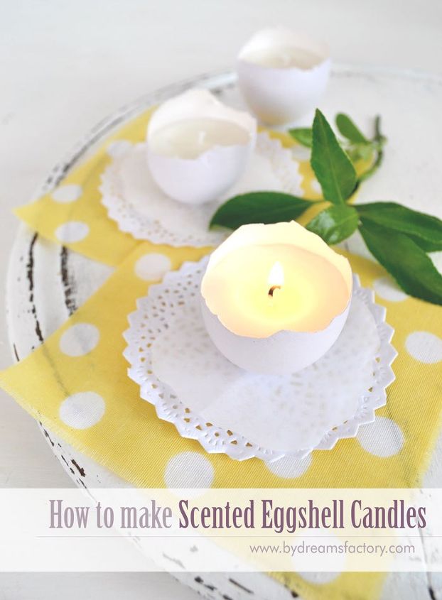 velas perfumadas com casca de ovo perfeitas para a pscoa ou a primavera