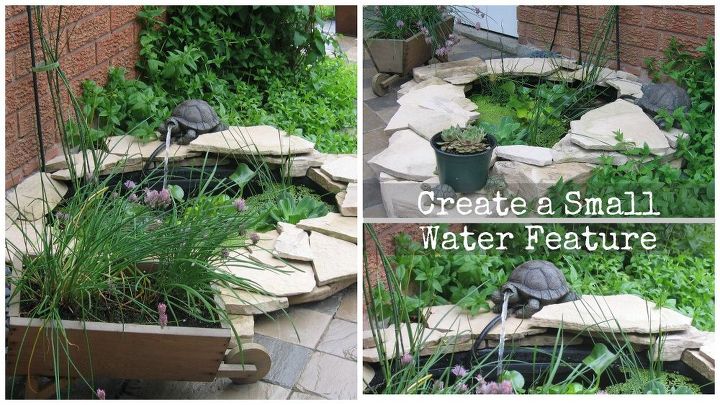 create a small water feature, curb appeal, diy, home improvement, ponds water features