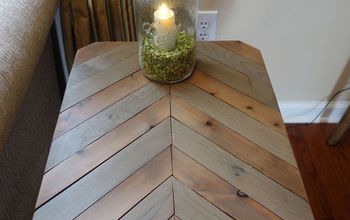 Folding Luggage Rack to Rustic Herringbone Side Table #30dayflip