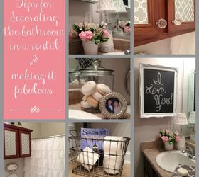 tips for decorating the bathroom in a rental house, bathroom ideas, home decor