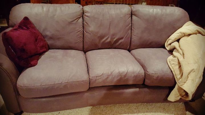 el sofa descolorido se convierte en una belleza