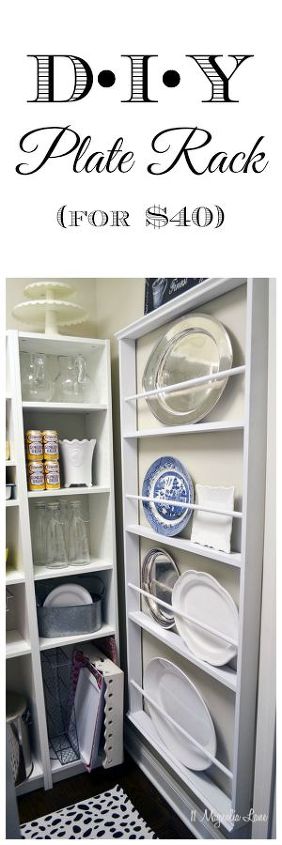 diy custom plate rack for under 40, closet, kitchen design, shelving ideas, wall decor
