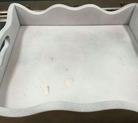 rustic look for thrift store tray, crafts, decoupage