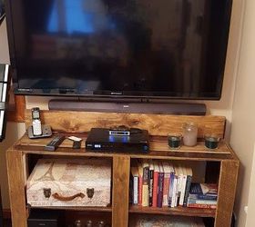 rustic pallet tv stand, entertainment rec rooms, pallet, woodworking projects