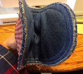 upcycled potholders made from old jeans, crafts, repurposing upcycling