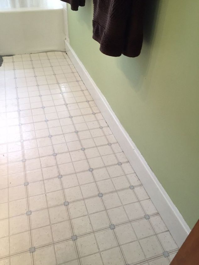 Bathroom Floor Tile Or Paint Hometalk, Can I Use Chalk Paint On Vinyl Floor