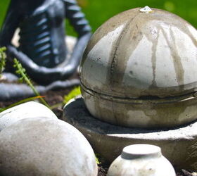 10 mini water features to add zen to your garden, Craft a globe shaped bubbling ball
