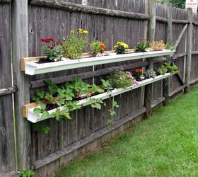 s 20 low maintenance container gardens for beginners, container gardening, gardening, Plant in old gutters for easy watering