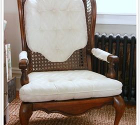 cane back chairs fixer upper style, chalk paint, painted furniture, reupholster