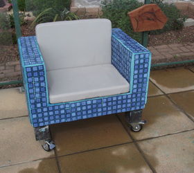 poolside chairs, diy, how to, outdoor furniture, tiling