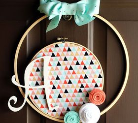 simple spring hoop wreath, crafts, wreaths
